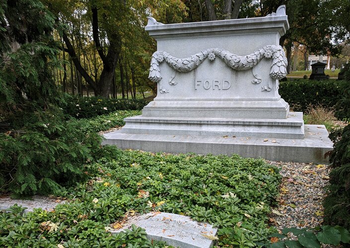 Cemetery tours by Preservation Detroit feature visits to the final resting place of famous Detroit residents, such as Edsel Ford.