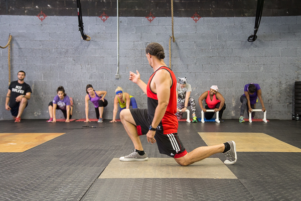 Jarrod Bell leads a workout at CrossFit BMW