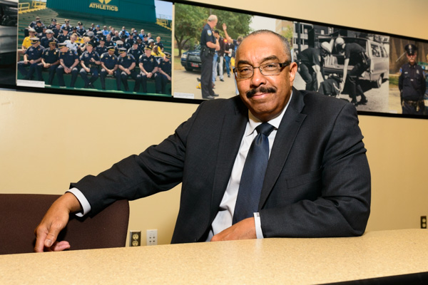 Chief Anthony Holt, 40-year veteran of the Wayne State Police Department