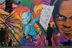 Fel'le's "King LeRoy" mural in Live6