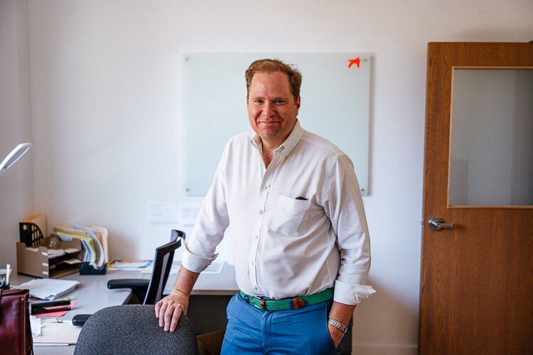 Mac Farr, Executive Director of The Villages CDC, at his office