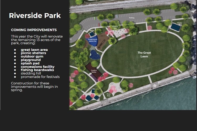 Detroit's Riverside Park is undergoing extensive renovations, will link up with two area greenways