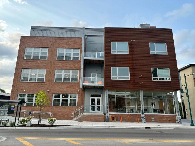 The new Commongrounds building on Eighth Street in Traverse City.