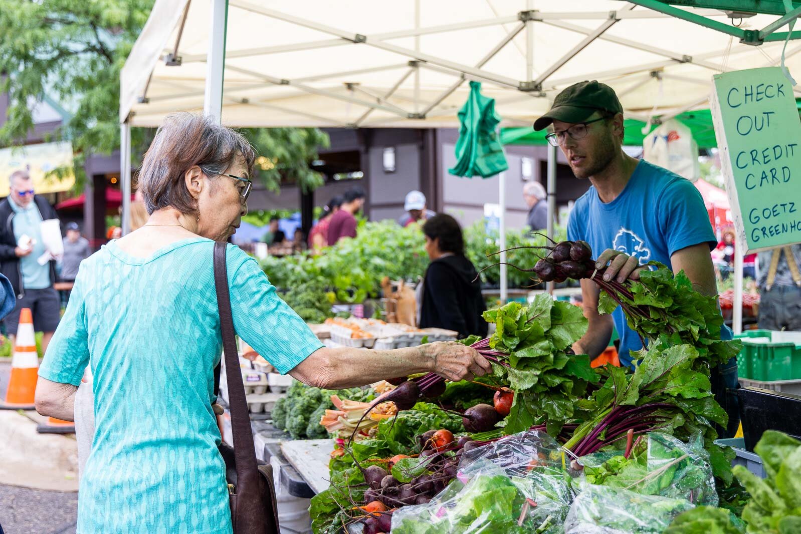 The Farmington Farmers Market is held each Saturday at Riley Park in downtown Farmington.