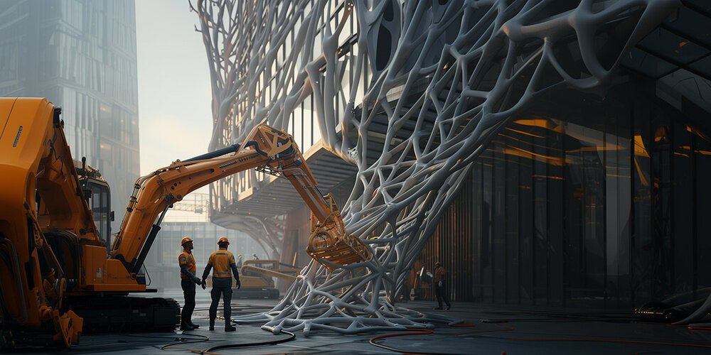 Constructing Futures AI focuses on AI generated images to envision the future of construction technology.