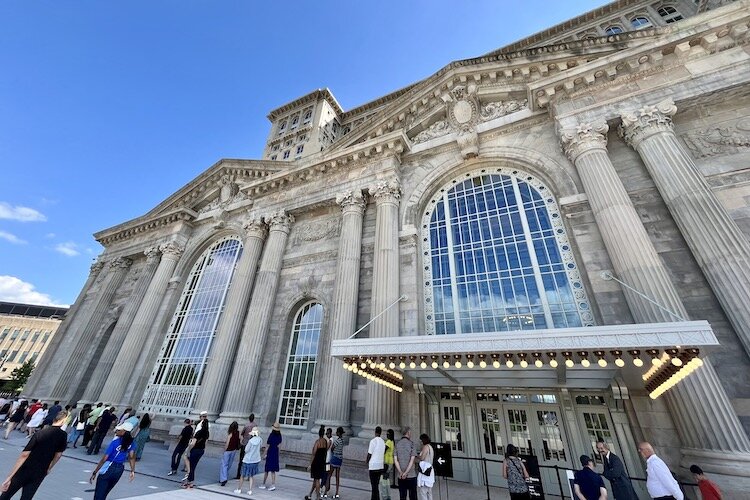 Michigan Central has been holding free open-house hours on weekends since June's grand opening. Lines may be long.