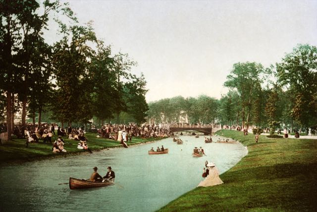 Boating on the Grand Canal in the early 1900s