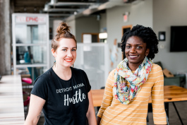 Alex Fluegel and Jalyn Spencer-Harris, founders of Mama Hub Hub