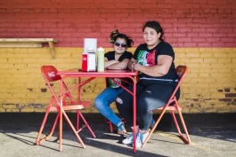 Nancy Lopez with her daughter, Victoria