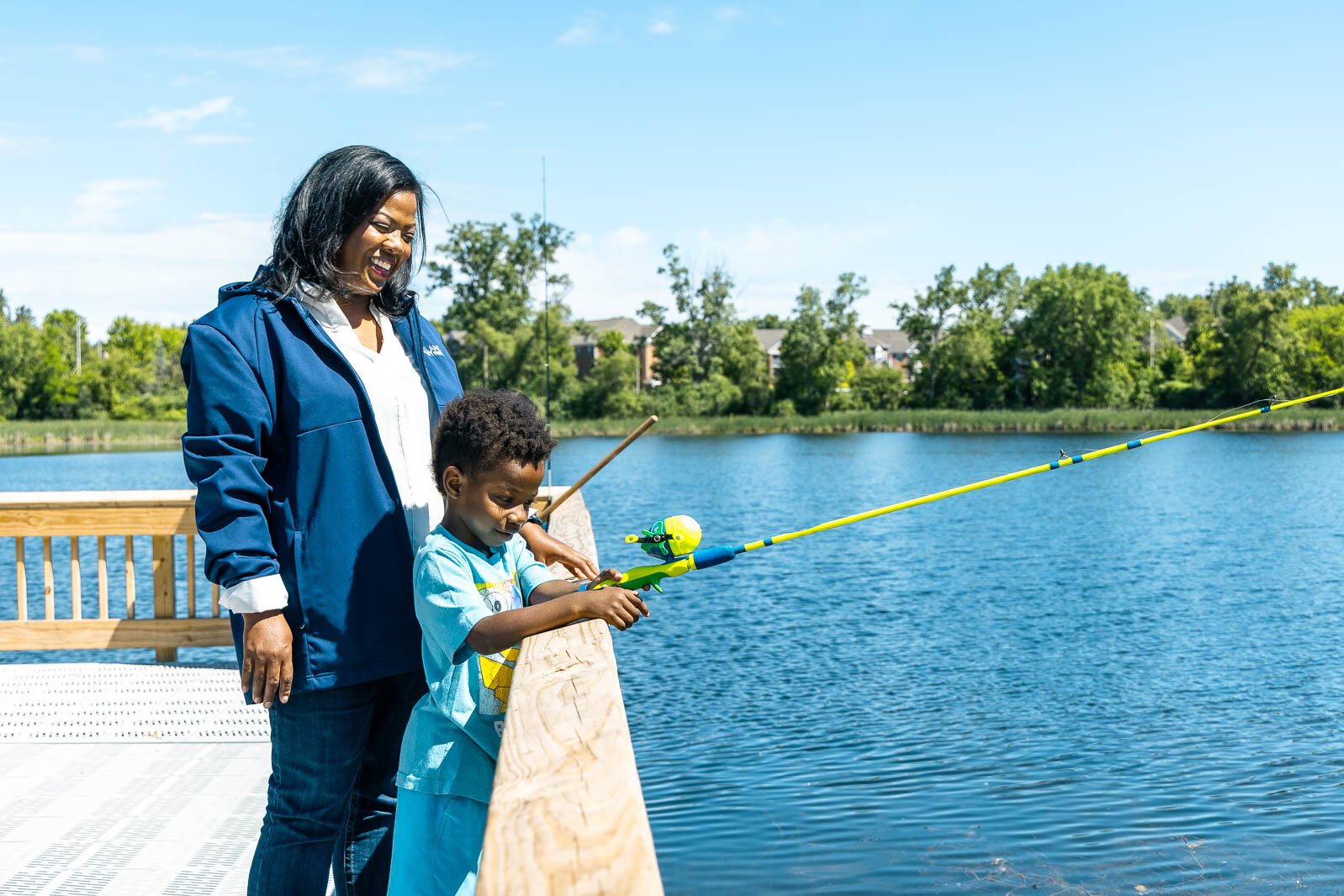 A new dock at Pontiac Oaks park, funded by Oakland County's Healthy Communities plan.