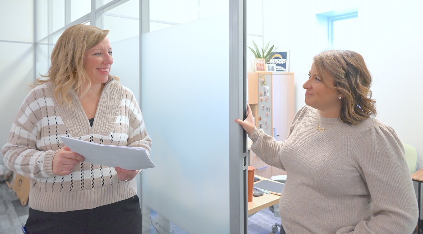 Tara Poore, manager of Children’s Services, left, and Megan Ford, manager of Autism and Intellectual