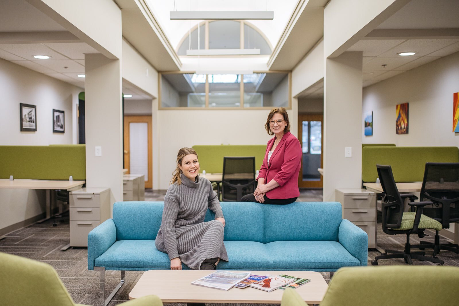 Janelle Smith (seated) of Howell Chamber of Commerce and Kate Litwin of Howell Main Street and Howell Downtown Development Authority