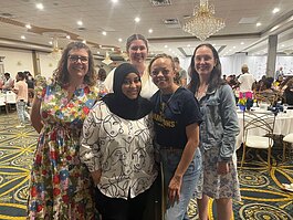 Champions of Wayne students with Wayne Memorial High School staff and mentors at the Student Achievement Banquet on June 20, 2024