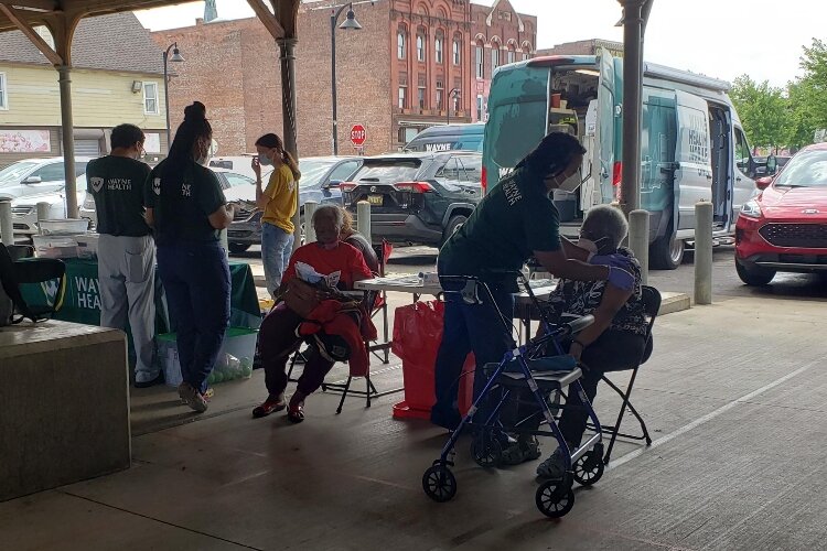 The Wayne Health Mobile Unit at an MVP event.