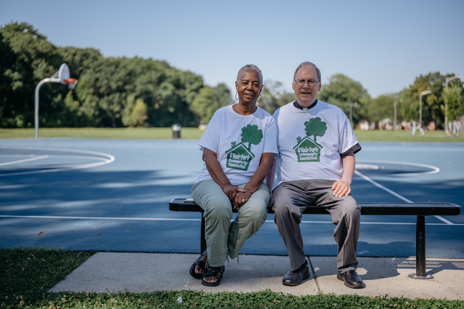 O’Hair Park neighborhood’s dynamic duo: Joyce Daniel and Father Don