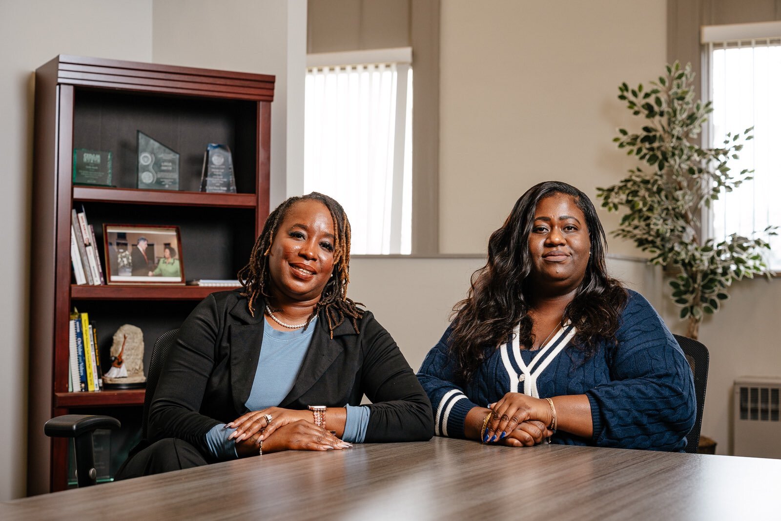 Shanin Green-Flowers (left) is Director of Housing Services at U SNAP BAC on Detroit’s East Side and Jawana Jackson (right) is Director of Programs