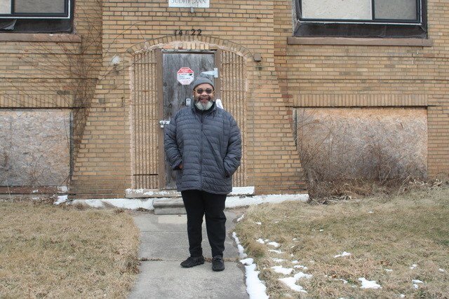 Jeffrey Jones, Executive Director of HOPE Village Revitalization, hopes to acquire and renovate this empty apartment building with energy-efficient improvements