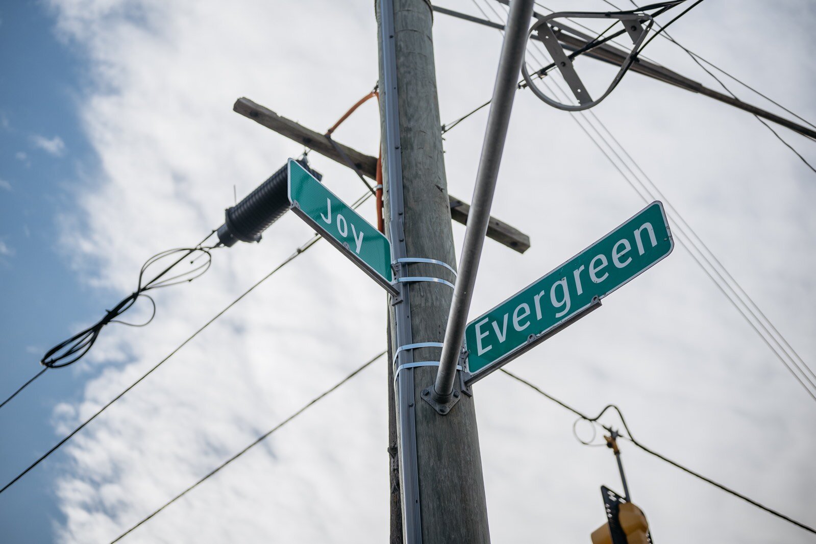 The intersection of Joy and Evergreen in Cody Rouge